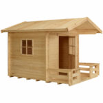 Plus Legehus 182Ã161 cm + 72 cm terrasse - ubehandlet - inkl. tagpap - 167440-1